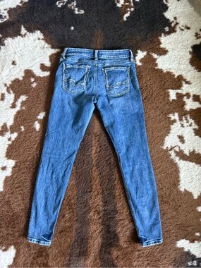 Silver skinny jeans